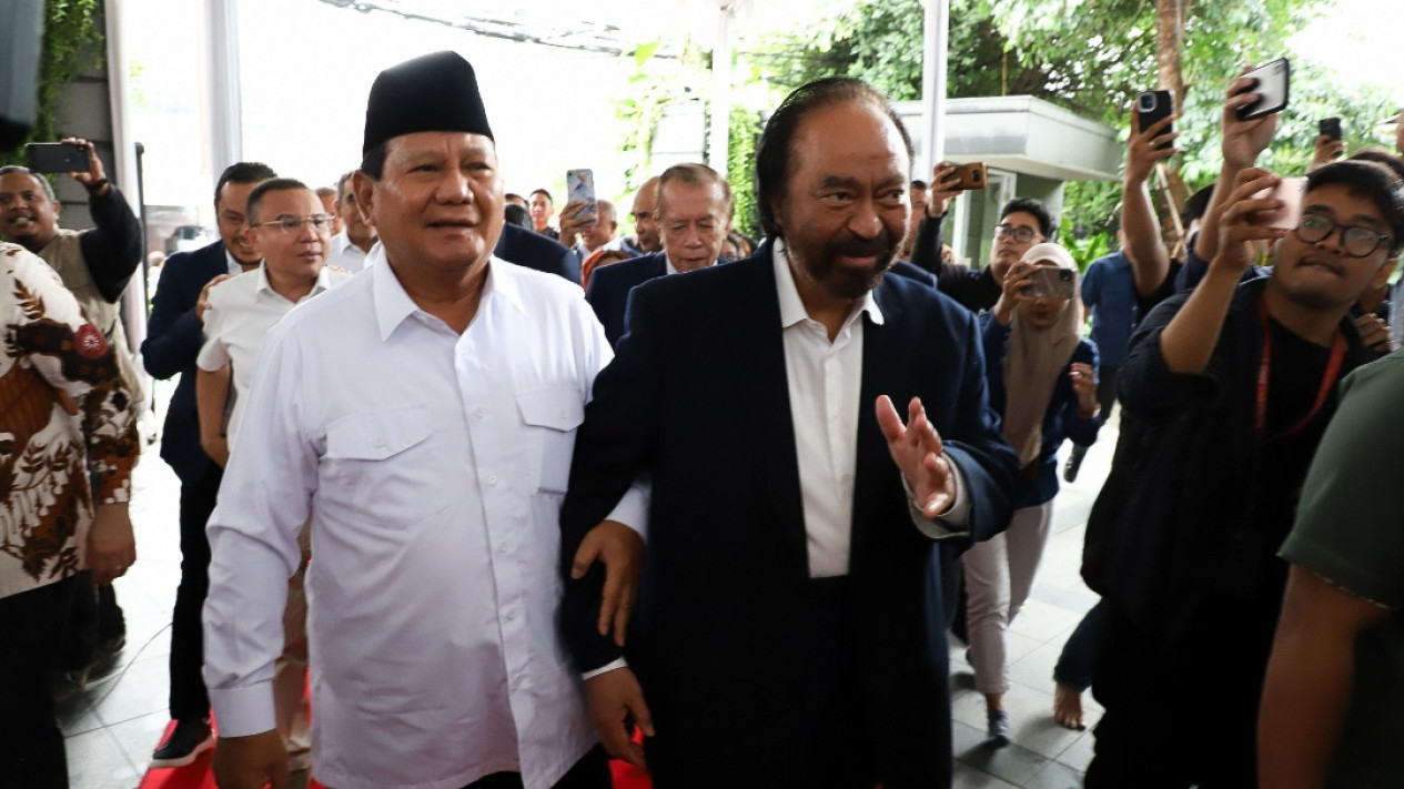 Pertemuan Prabowo Subianto Dengan Surya Paloh Di DPP Nasdem - Vlix.id