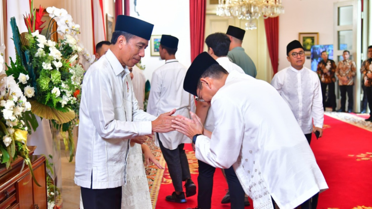 Presiden Jokowi Gelar Griya Lebaran Menteri di Istana