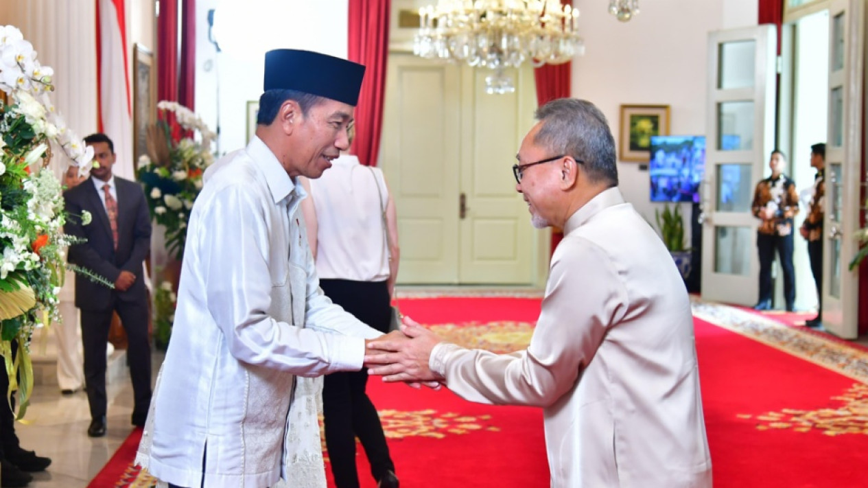 Presiden Jokowi Gelar Griya Lebaran Menteri di Istana