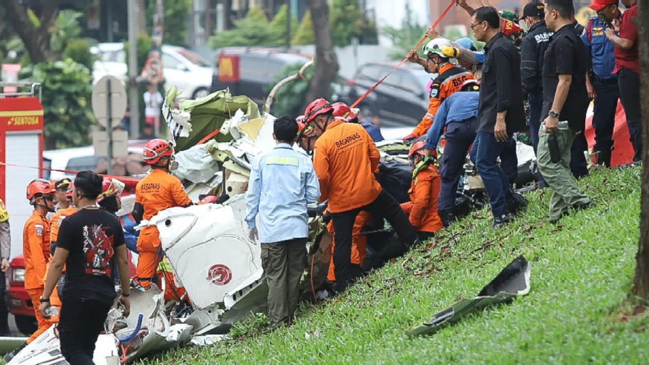 Pesawat Jatuh di BSD Tangsel