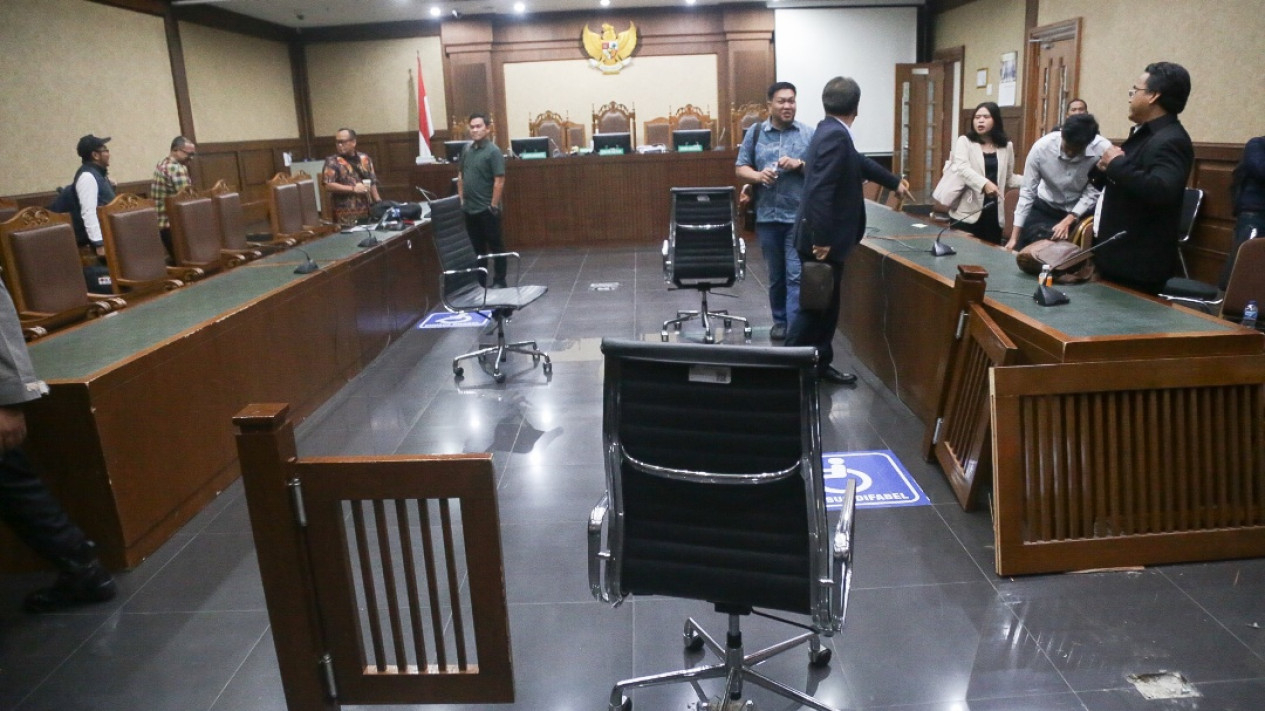 Usai Sidang Vonis SYL, Ruang Sidang Rusak