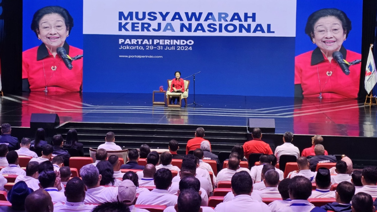 Hadir Mukernas Perindo, Megawati Sampaikan Pidato Kebangsaan