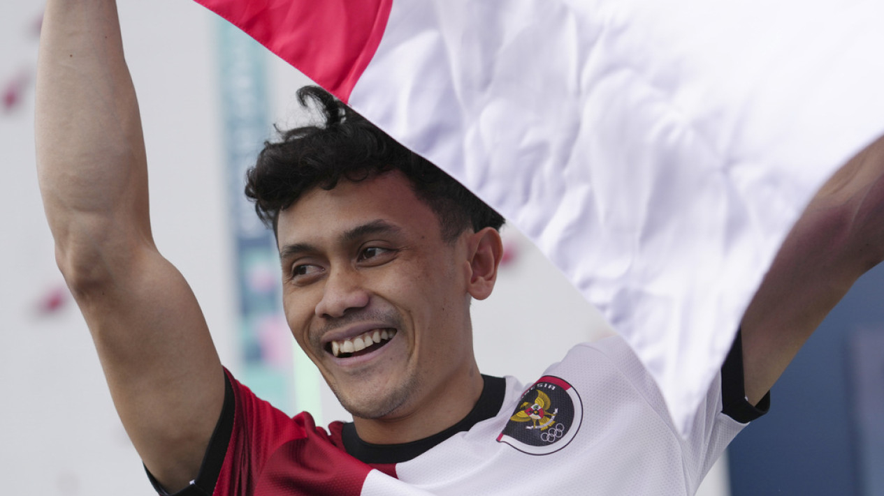 Veddriq Leonardo Raih Emas Perdana Indonesia Olimpiade 2024