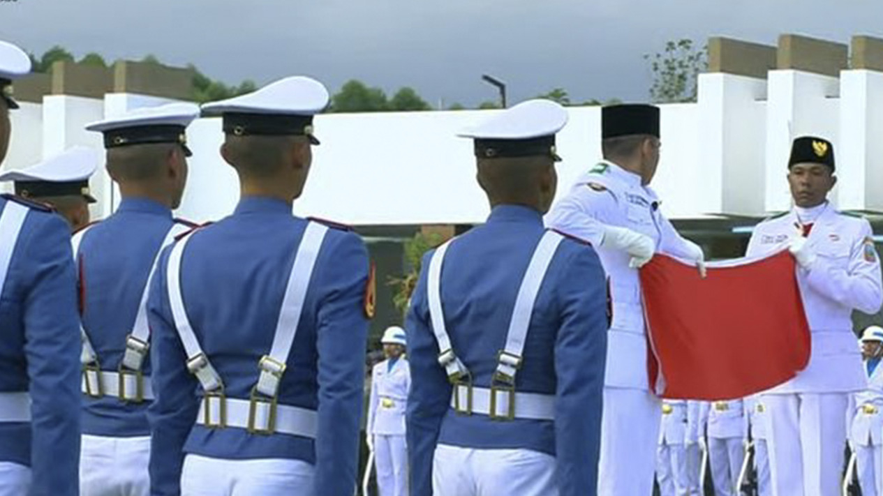 Upacara Penurunan Bendera 17 Agustus 2024 di IKN