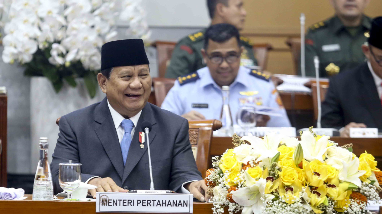 Prabowo Subianto Hadiri Raker Terakhir dengan Komisi 1 DPR