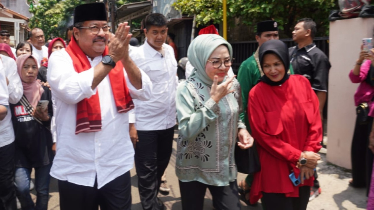 Rano Karno Sapa Warga di Hari Kedua Kampanye Pilkada Jakarta