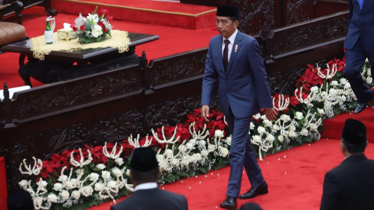 Presiden Jokowi Hadiri Pelantikan Anggota DPR MPR DPD RI