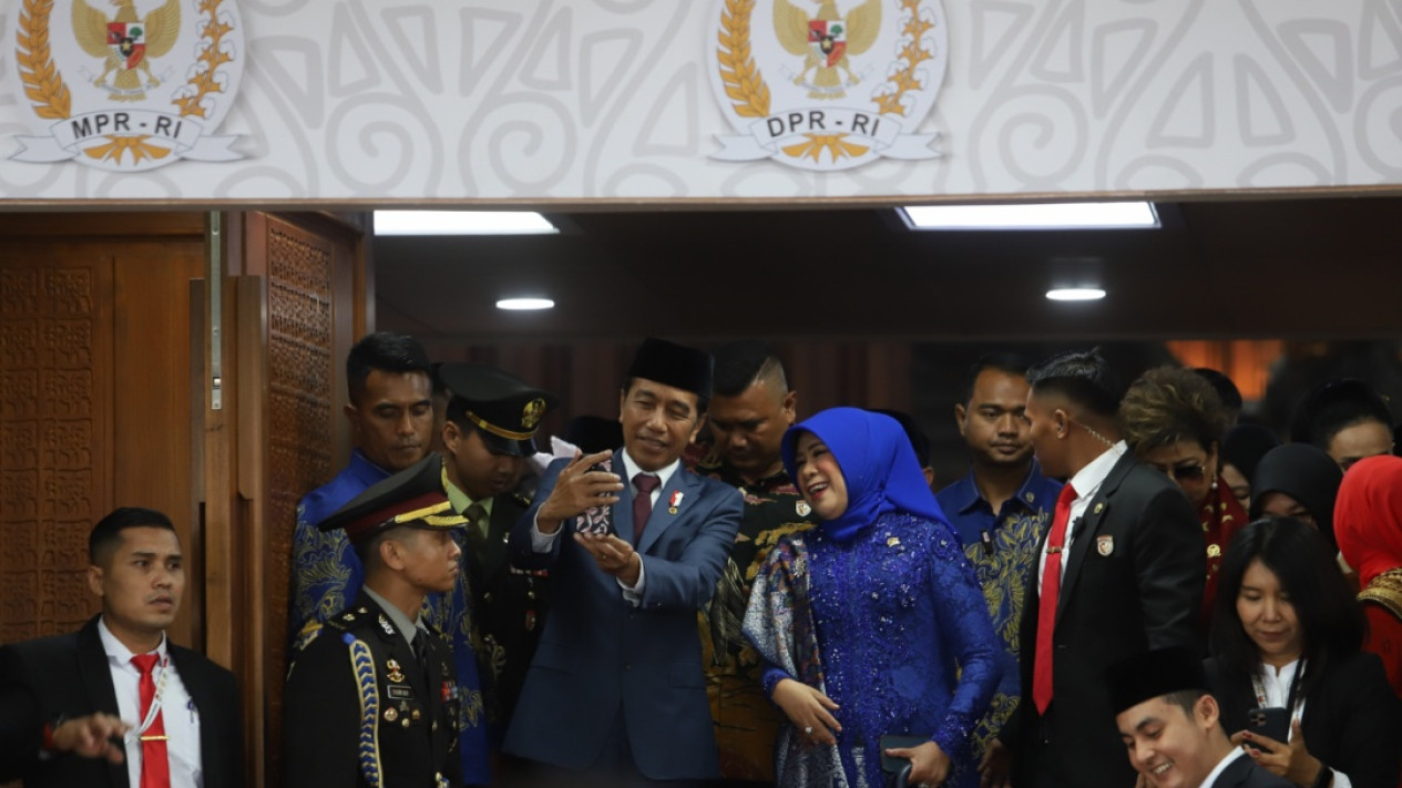 Presiden Jokowi Hadiri Pelantikan Anggota DPR MPR DPD RI