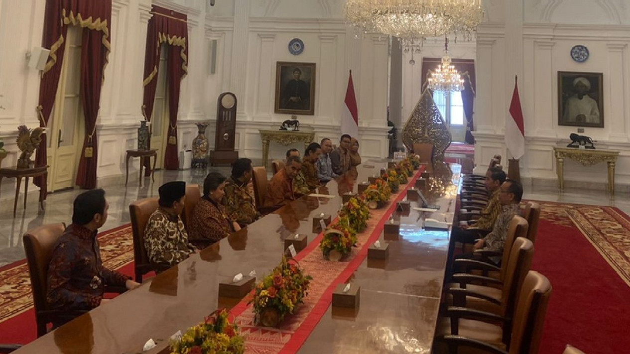 Presiden Jokowi Terima Kunjungan Pimpinan MPR RI di Istana