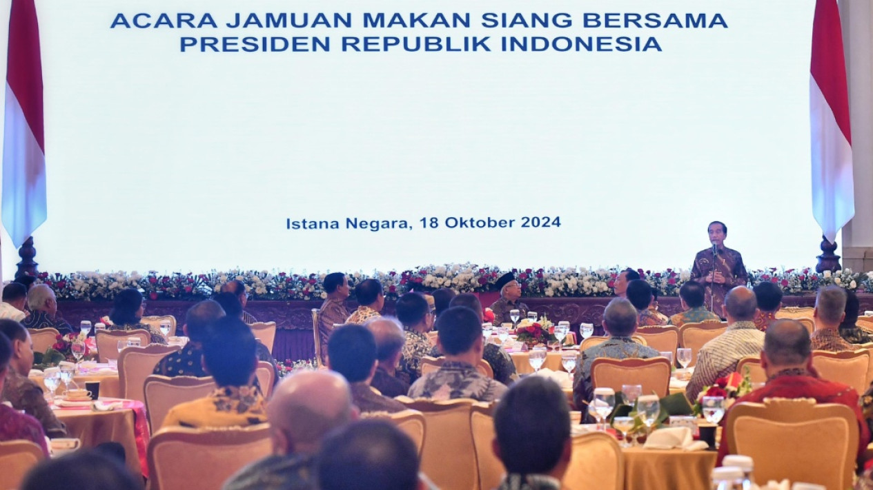 Momen Makan Siang Pamitan Jokowi Bersama Para Menteri