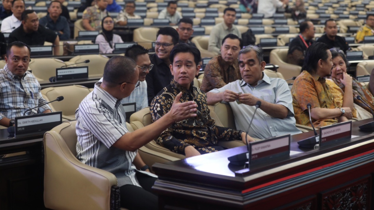 Gibran Hadiri Gladi Bersih Pelantikan Presiden Wapres di DPR