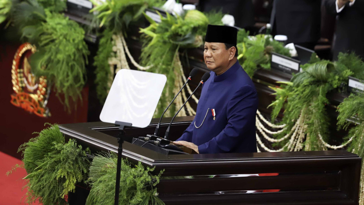 Pidato Perdana Presiden Prabowo Subianto Usai Dilantik