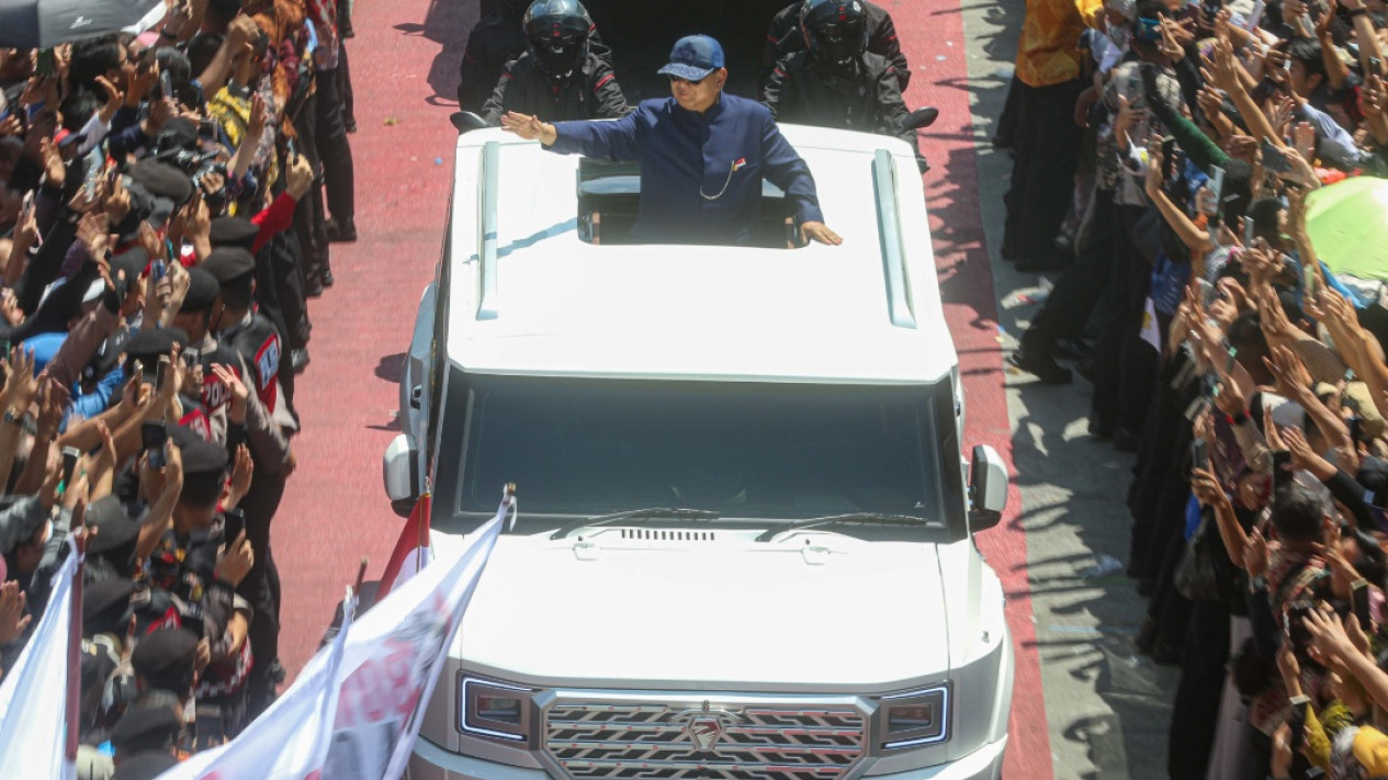 Iring-iringan Presiden Prabowo Menuju Istana Merdeka