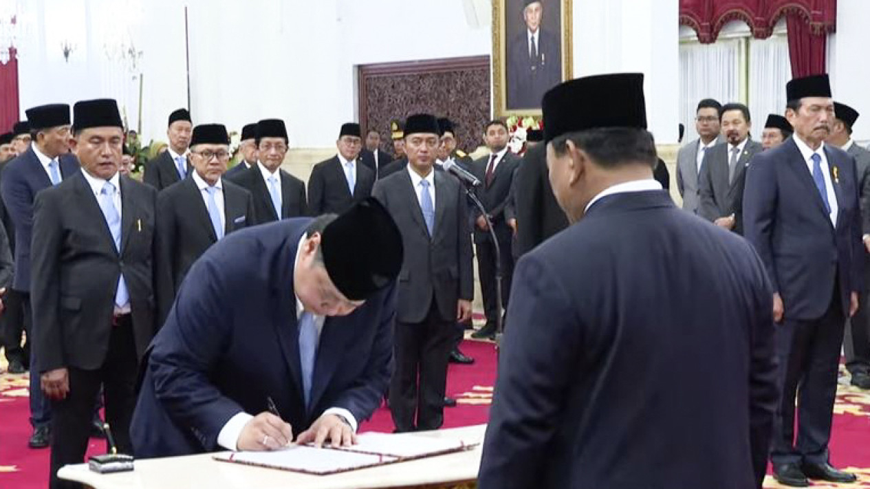 Pelantikan Menteri Kabinet Merah Putih Prabowo
