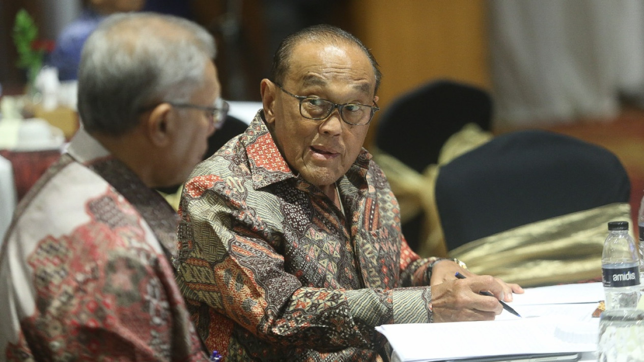 Aburizal Bakrie di Acara HUT ke-14 Aliansi Kebangsaan