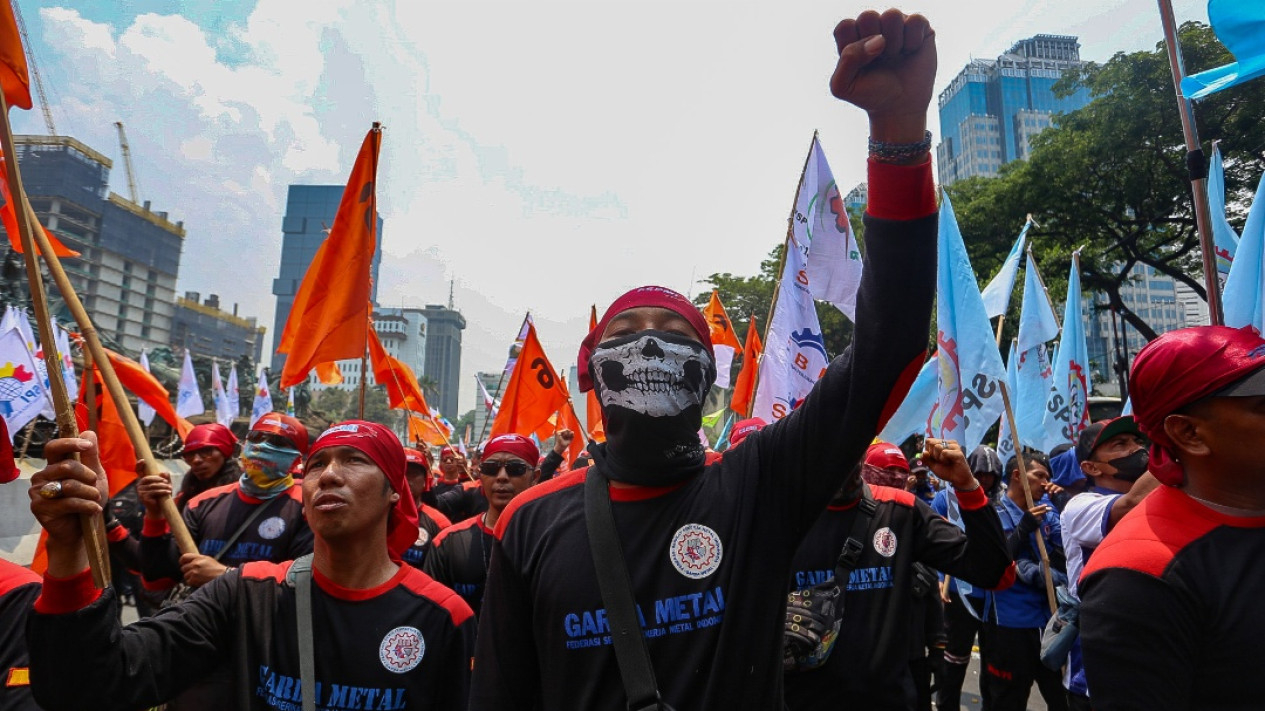Demo Buruh, Kawal Putusan MK Terkait Omnibus Law UU Ciptaker