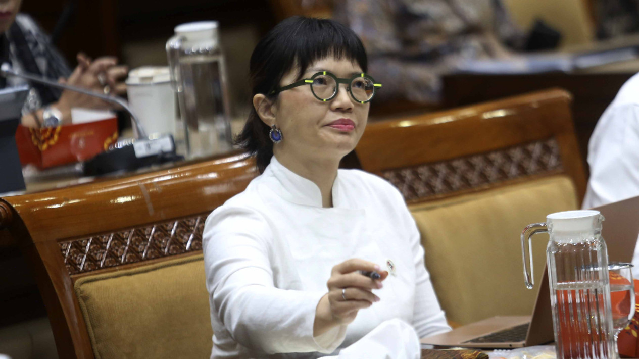 Wamendiktisaintek Stella Christie Rapat Perdana di DPR