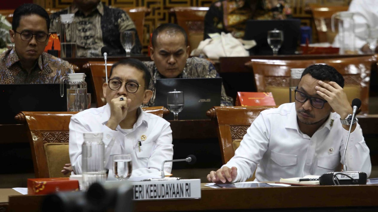 Potret Giring Temani Fadli Zon di Rapat Kerja di DPR