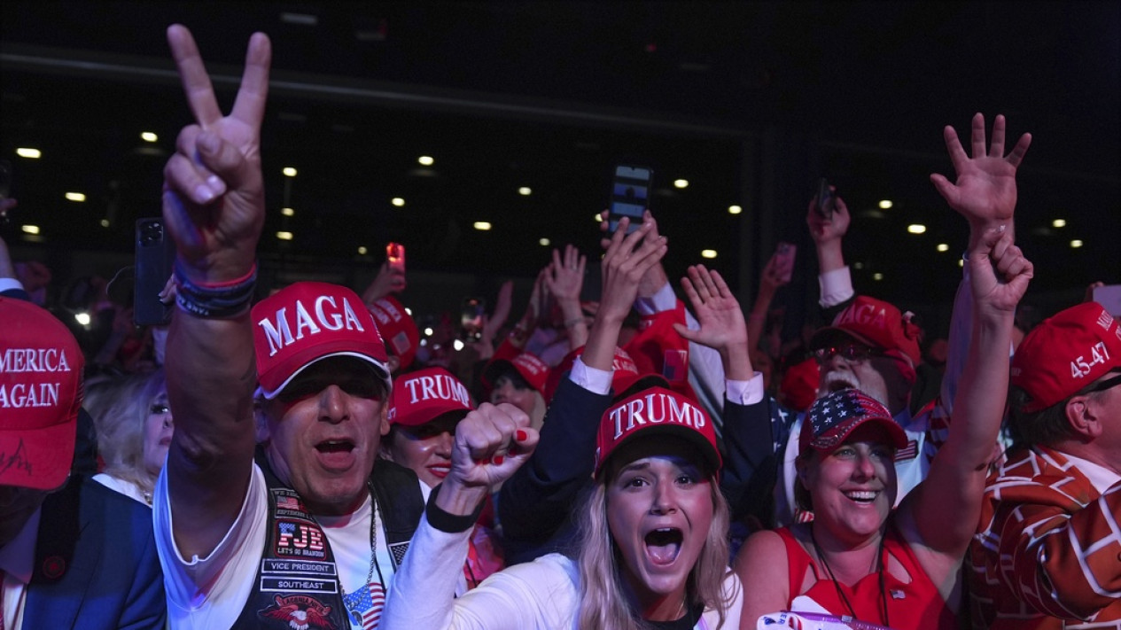 Pendukung Bersuka Cita Usai Trump Unggul di Pemilu AS