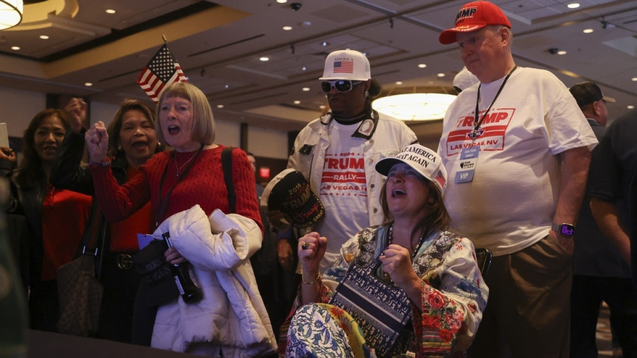 Pendukung Bersuka Cita Usai Trump Unggul di Pemilu AS