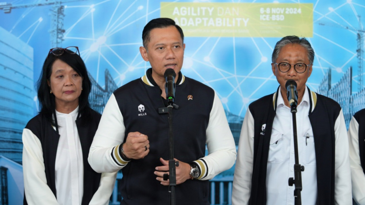 Menko AHY Buka Pameran Konstruksi Indonesia