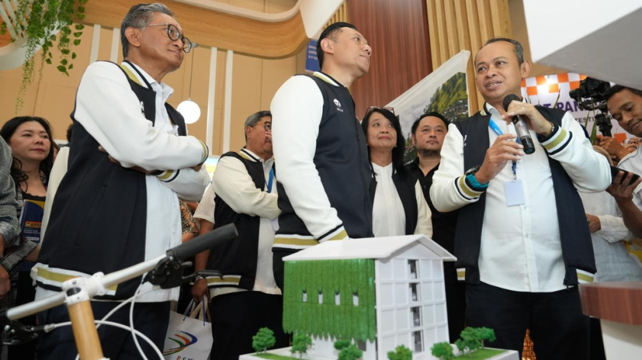 Menko AHY Buka Pameran Konstruksi Indonesia