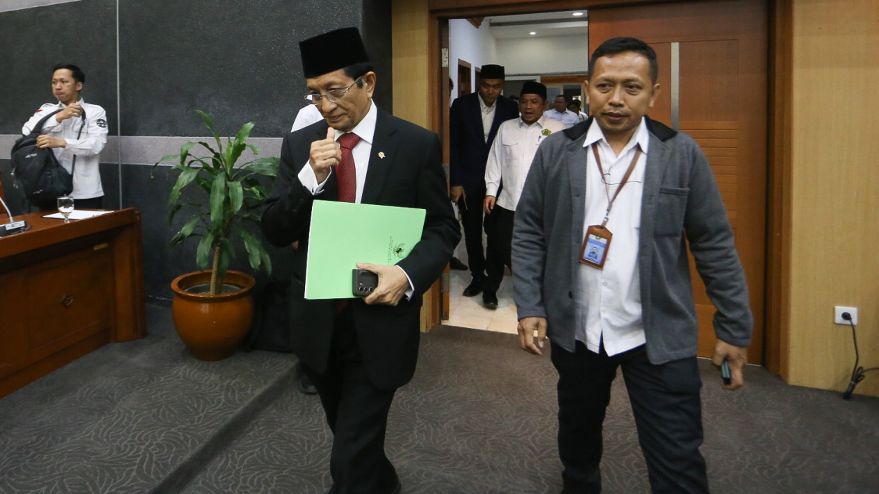 Menag Nasaruddin Umar Raker dengan Komisi VIII Terkait Haji