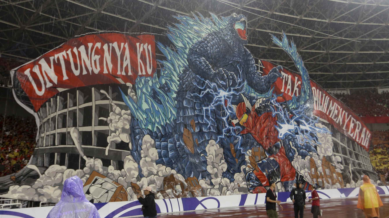 Suporter Indonesia Penuhi Tribun di Laga Indonesia vs Jepang