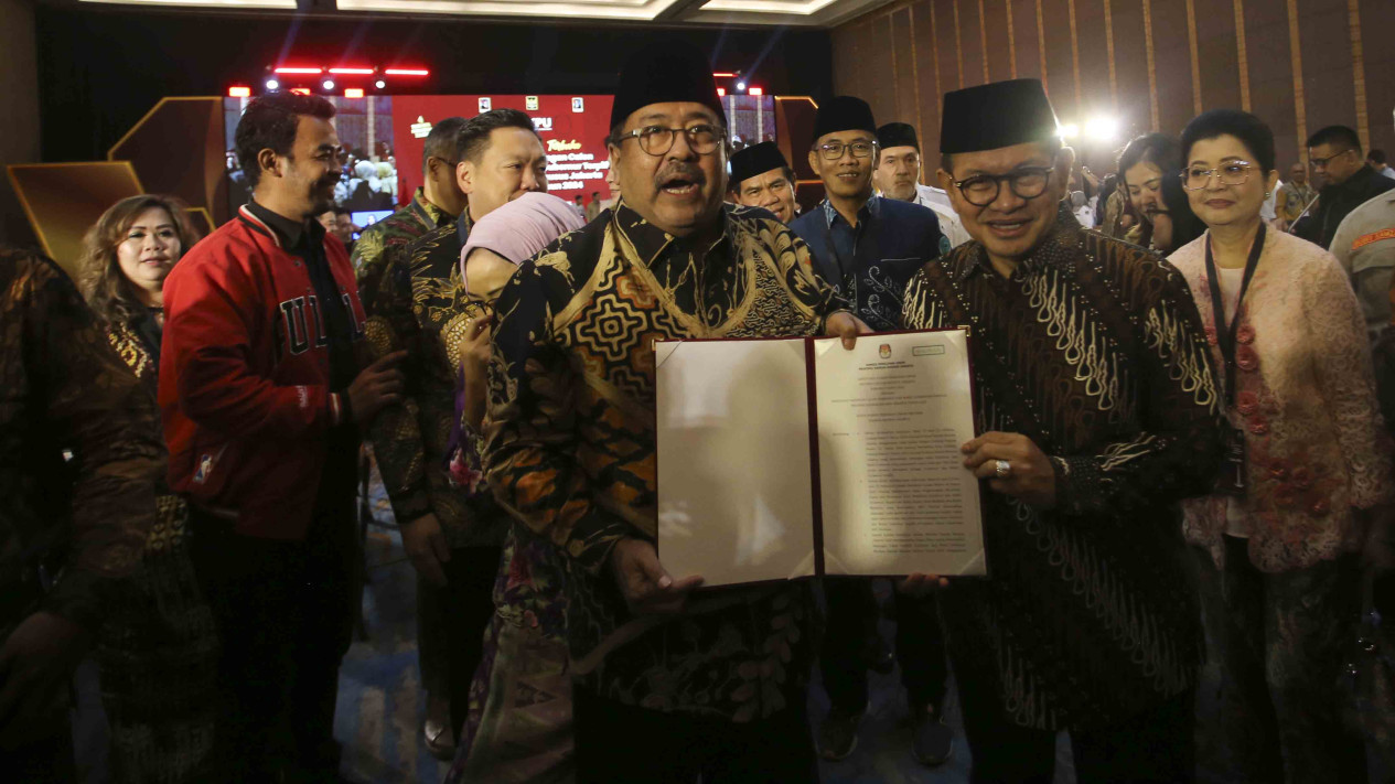 KPUD DKI Tetapkan Pramono-Rano Menang Pilkada Jakarta