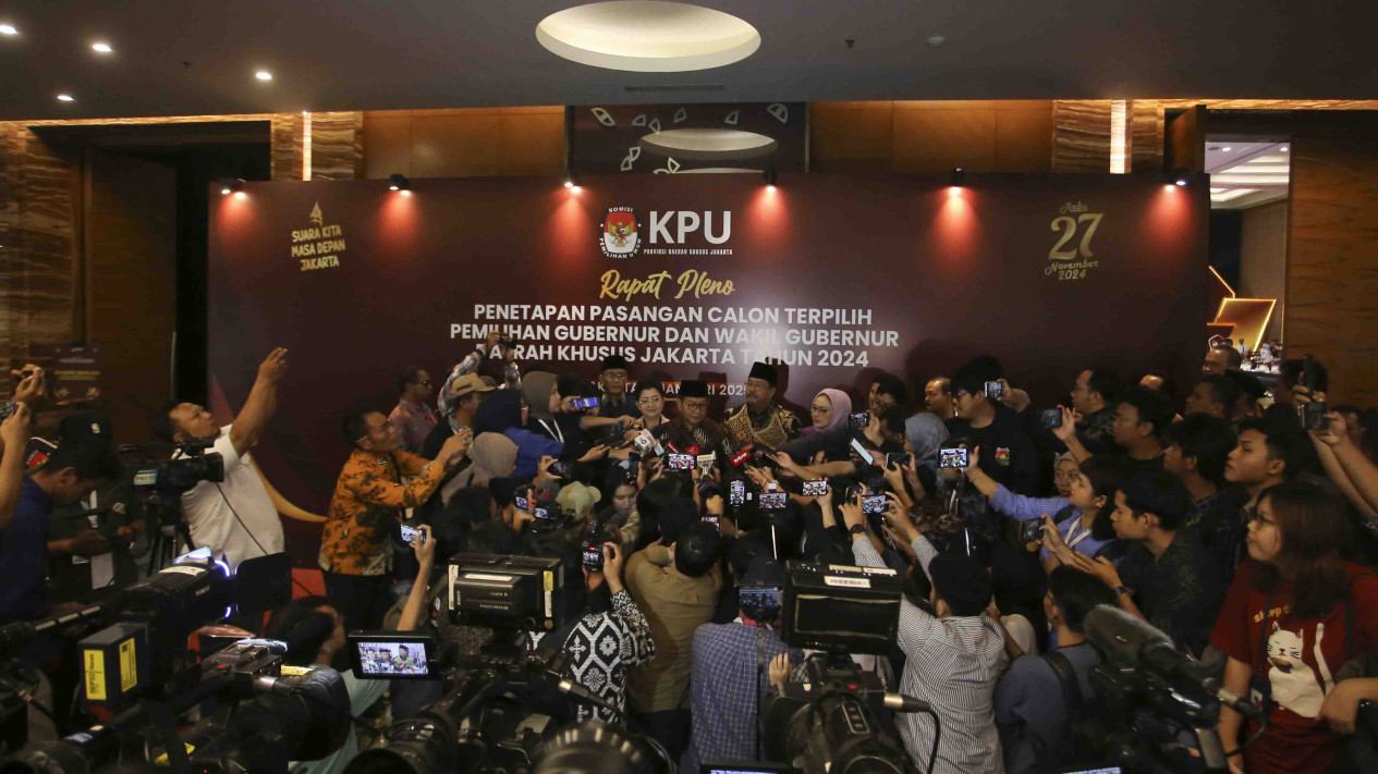 KPUD DKI Tetapkan Pramono-Rano Menang Pilkada Jakarta