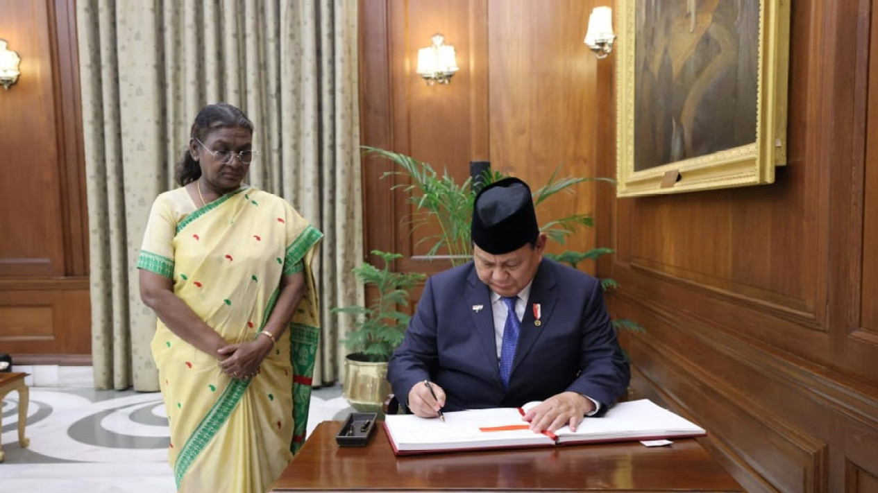 Momen Prabowo Makan Malam Presiden India dan PM Modi