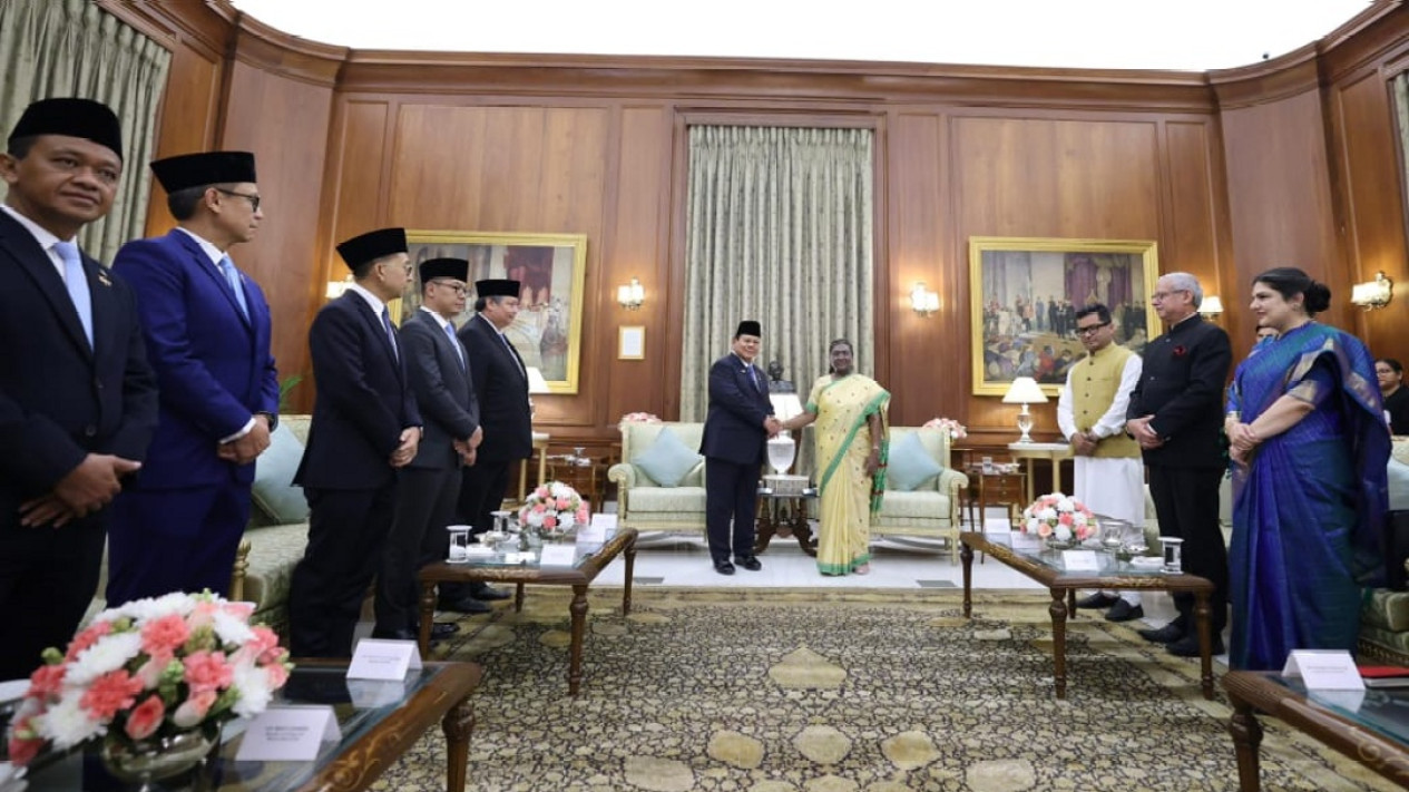 Momen Prabowo Makan Malam Presiden India dan PM Modi