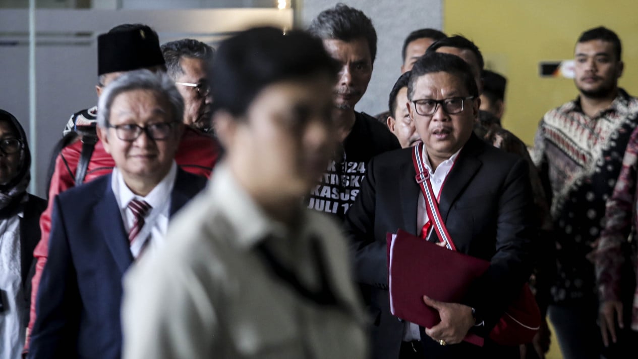 Hasto Kristiyanto Sekjen PDI Diperiksa KPK Sebagai Tersangka