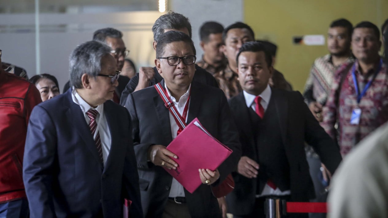 Hasto Kristiyanto Sekjen PDI Diperiksa KPK Sebagai Tersangka