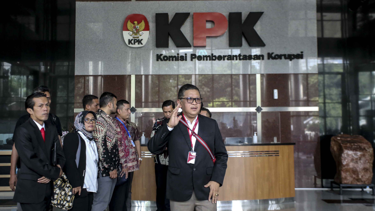 Hasto Kristiyanto Sekjen PDI Diperiksa KPK Sebagai Tersangka