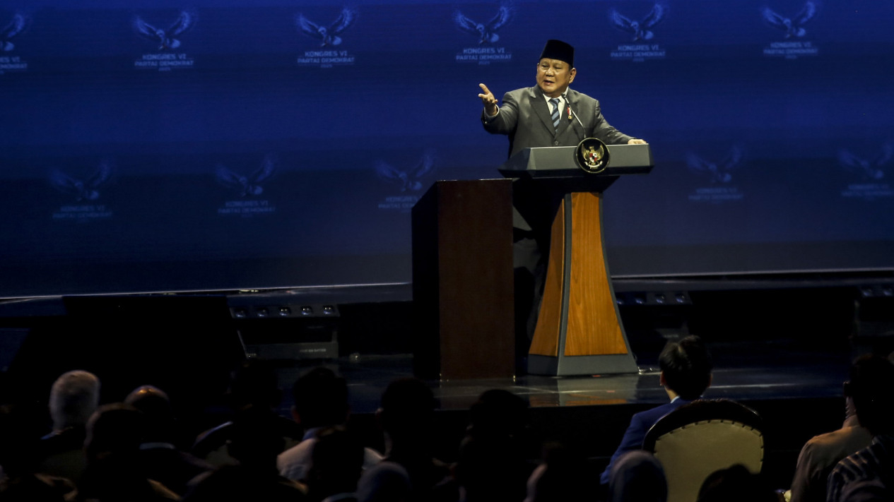 Presiden Prabowo Hadiri Penutupan Kongres VI Partai Demokrat