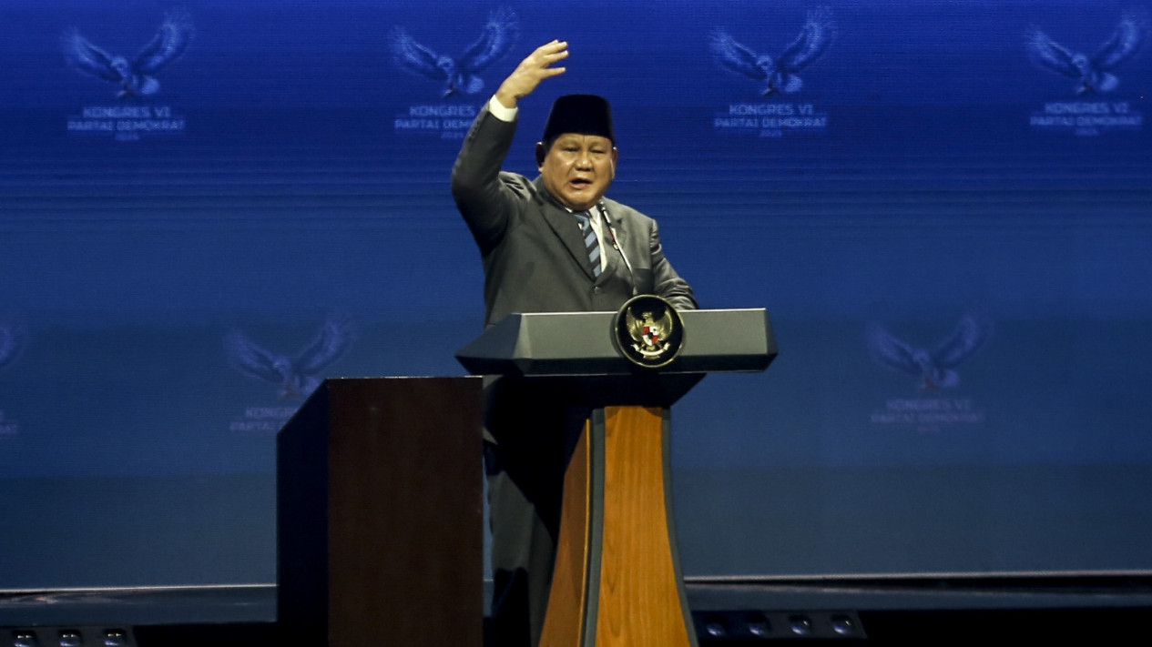 Presiden Prabowo Hadiri Penutupan Kongres VI Partai Demokrat