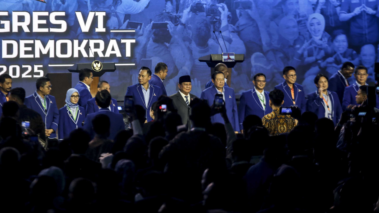 Presiden Prabowo Hadiri Penutupan Kongres VI Partai Demokrat