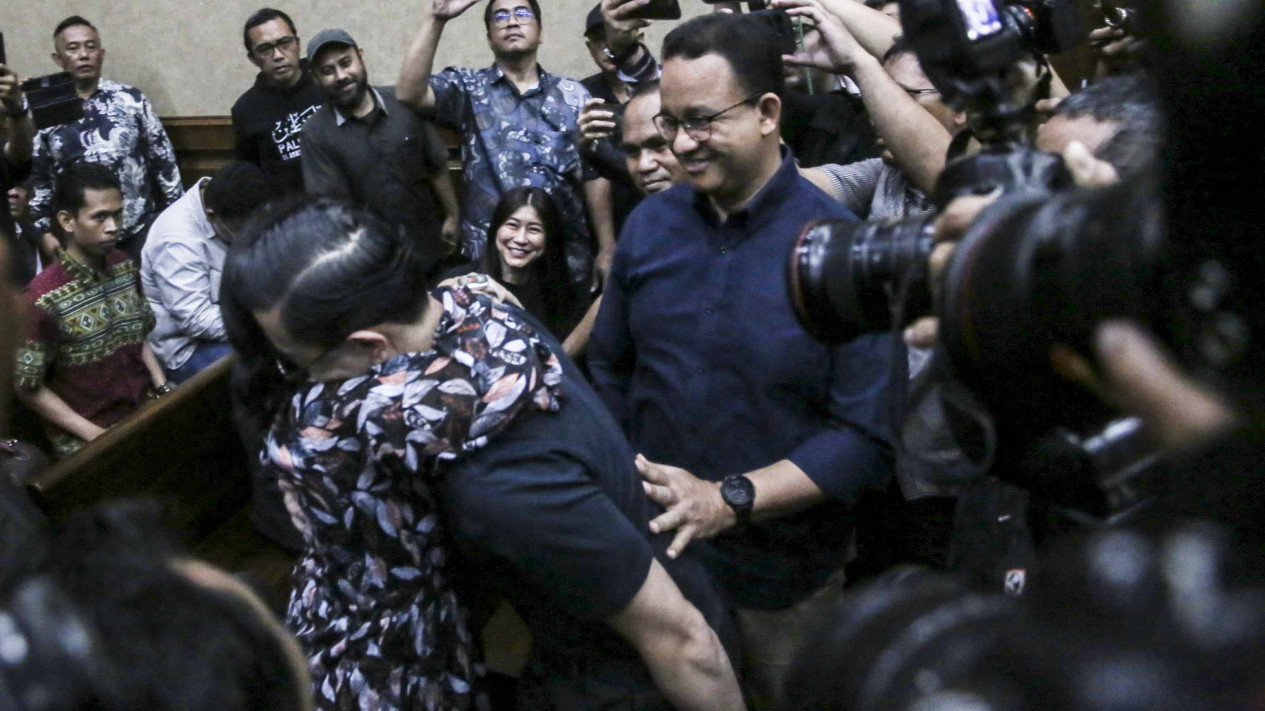 Anies Baswedan Hadiri Sidang Dakwaan Tom Lembong