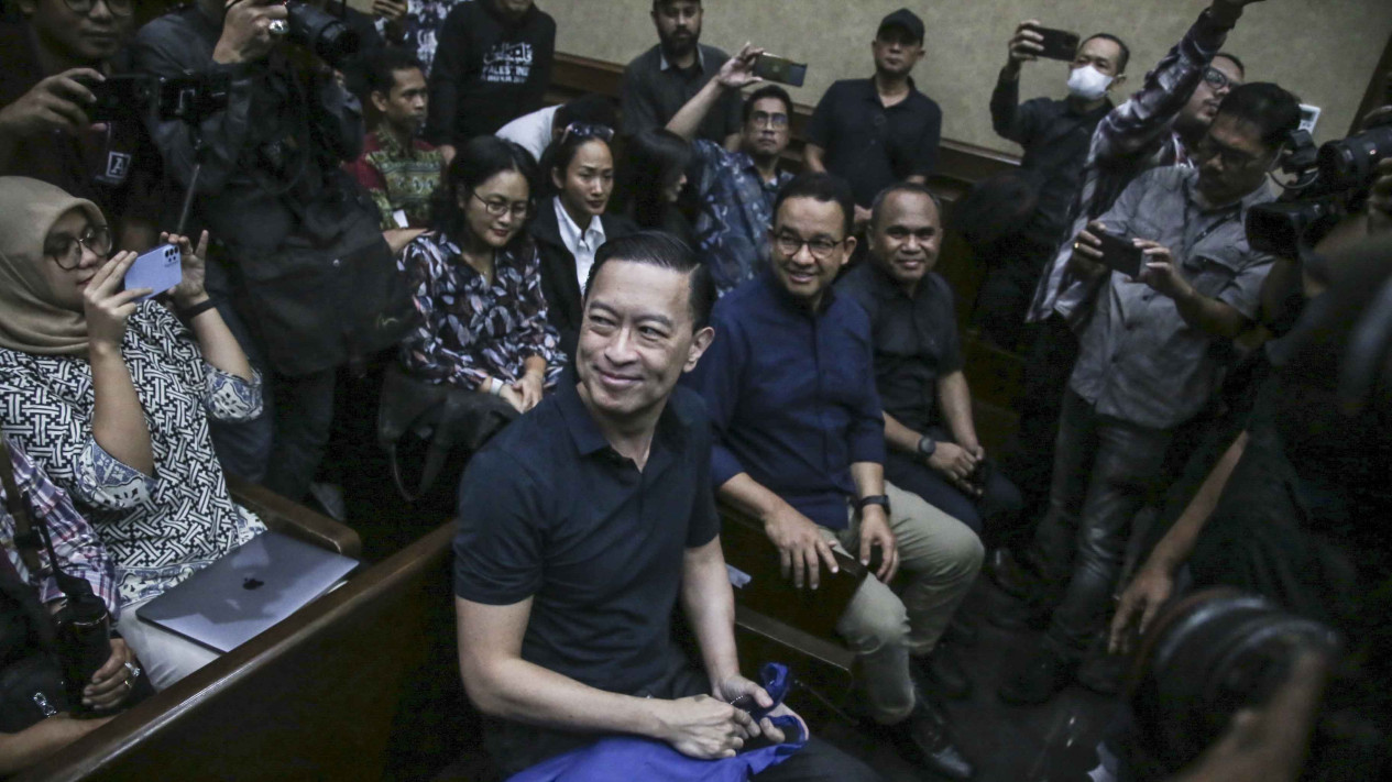 Anies Baswedan Hadiri Sidang Dakwaan Tom Lembong