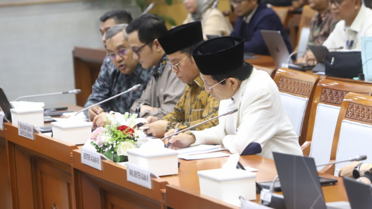 Menag Nasaruddin Umar Raker Pembahasan Haji 2025 dengan DPR