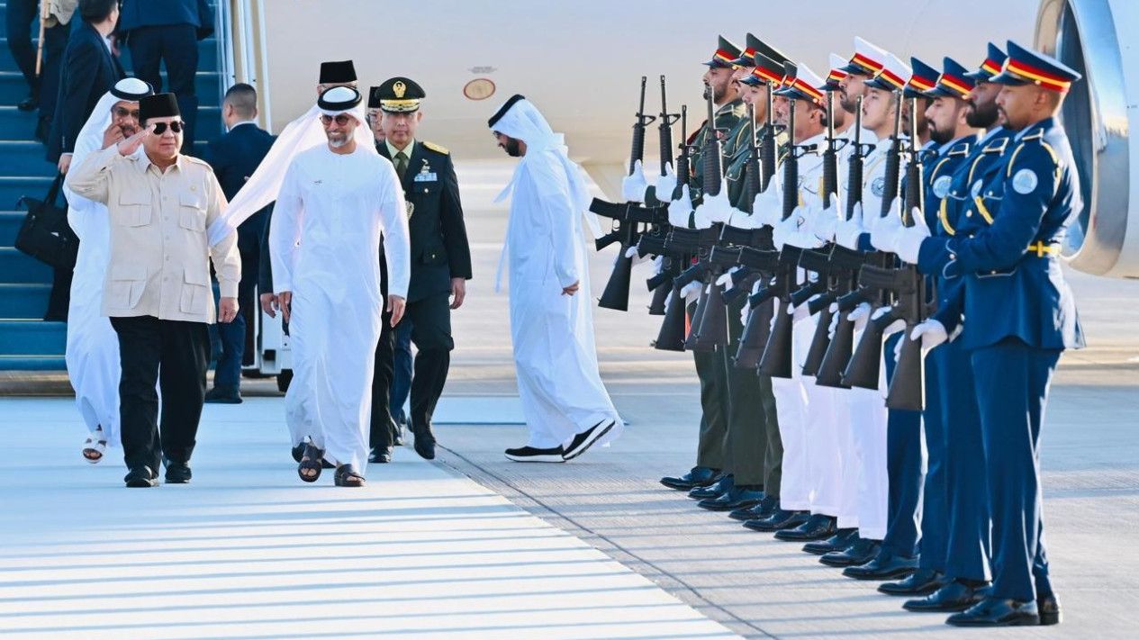 Presiden Prabowo Tiba di Abu Dhabi