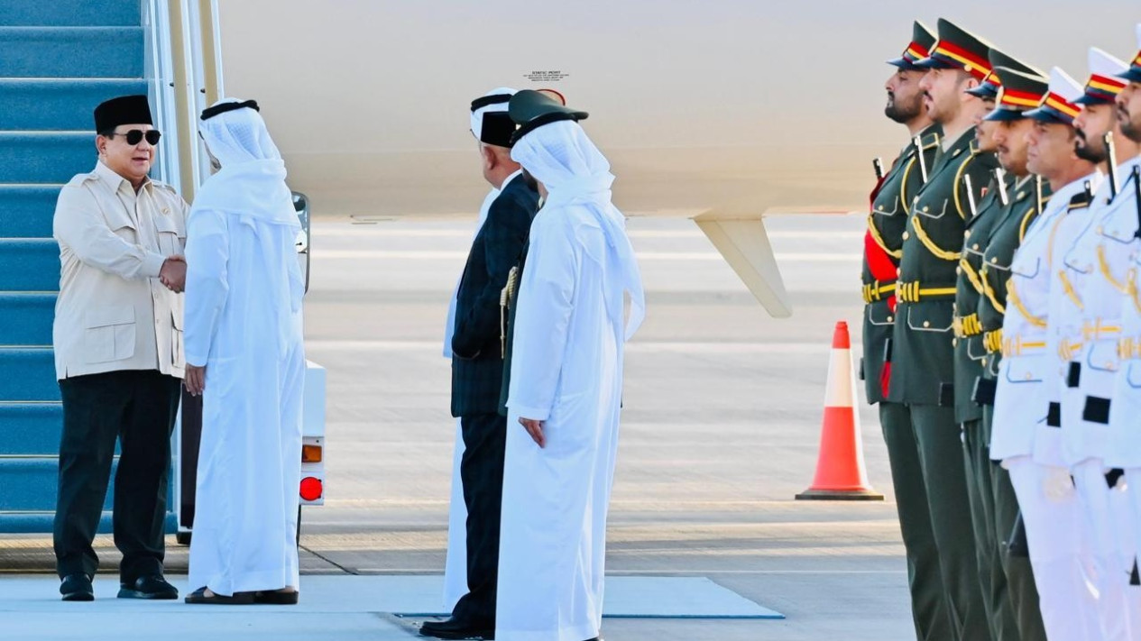 Presiden Prabowo Tiba di Abu Dhabi