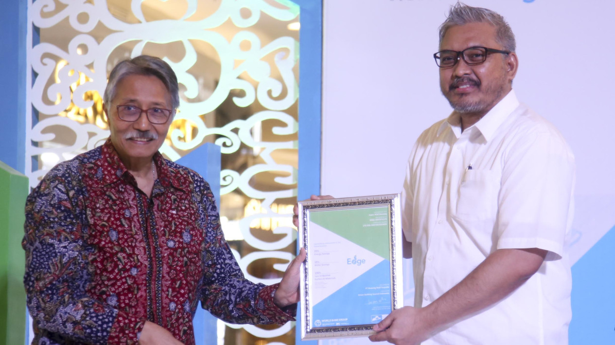 Lippo Mall Kemang Terima Sertifikasi Green Building EDGE