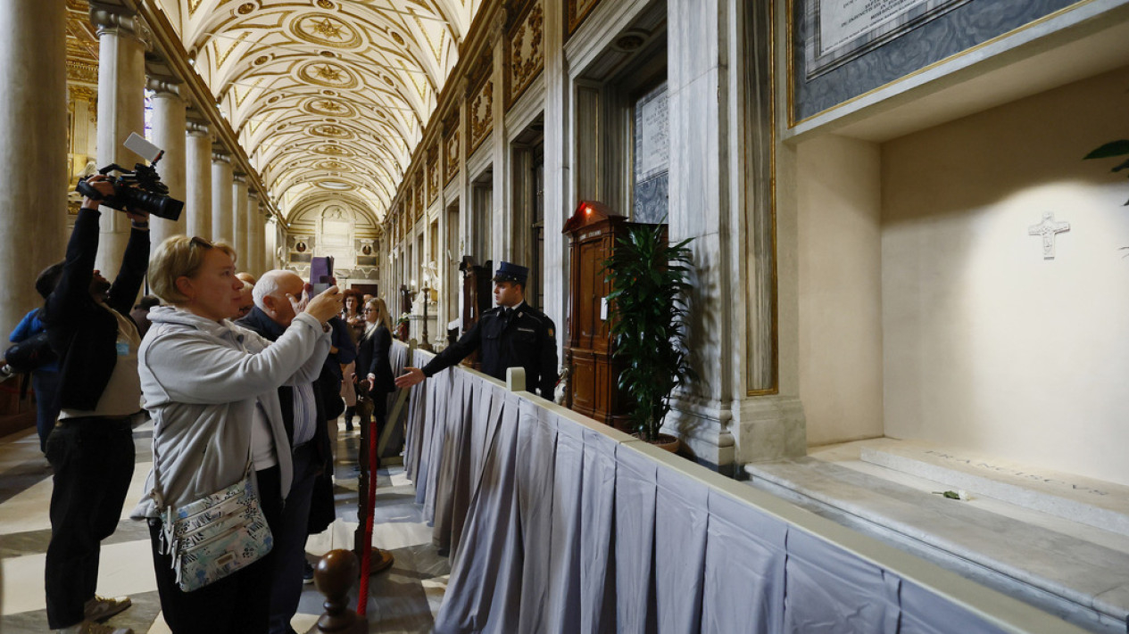 Potret Makam Paus Fransiskus di Gereja Santa Maria Maggiore