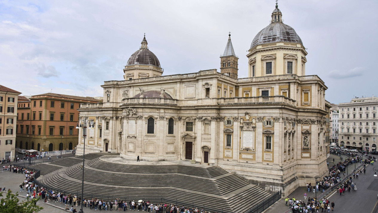 Potret Makam Paus Fransiskus di Gereja Santa Maria Maggiore