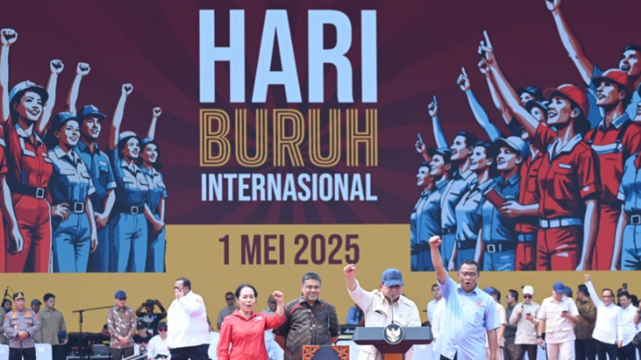 Presiden Prabowo Hadiri Puncak Perayaan Hari Buruh