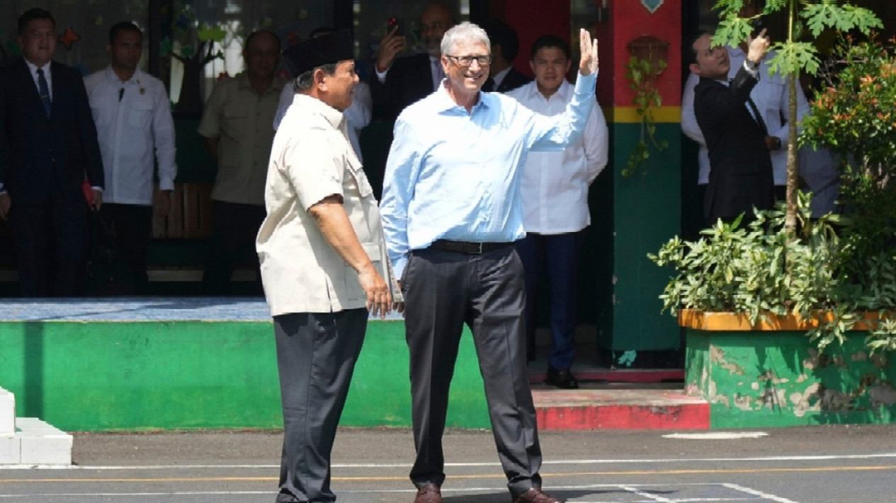 Presiden Prabowo dan Bill Gates Tinjau MBG