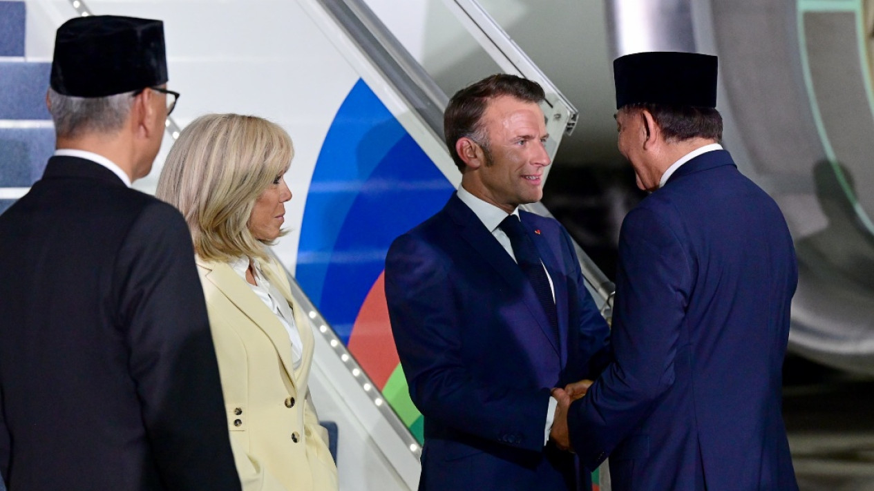 Presiden Prancis Emmanuel Macron Tiba di Indonesia