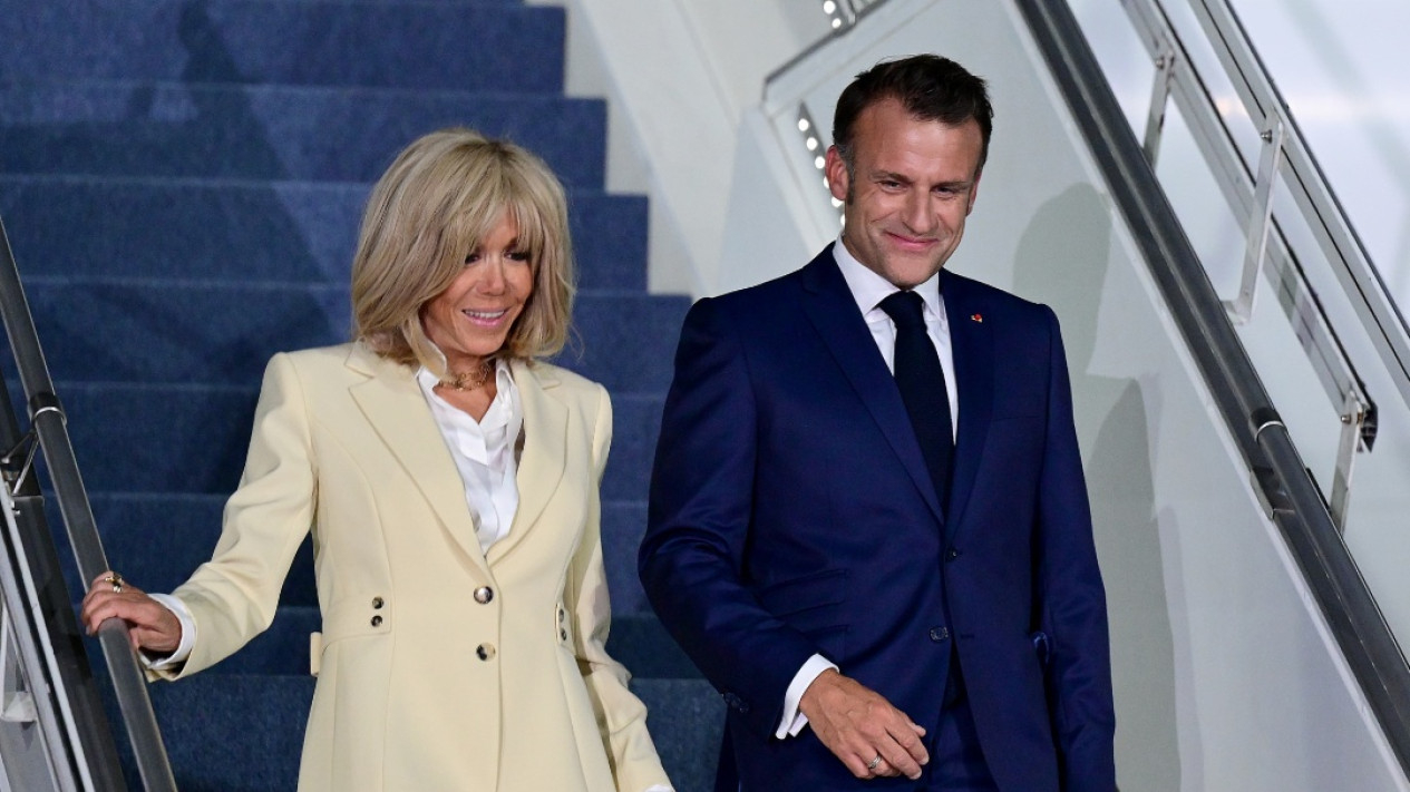 Presiden Prancis Emmanuel Macron Tiba di Indonesia